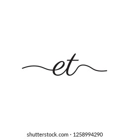 handwritten initials vector logo