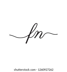handwritten initials vector logo