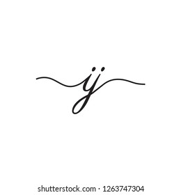 handwritten initials vector logo