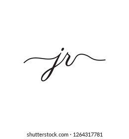 handwritten initials vector logo