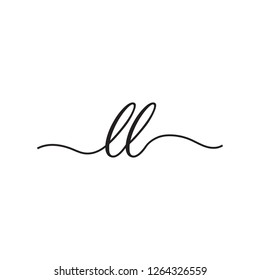 handwritten initials vector logo