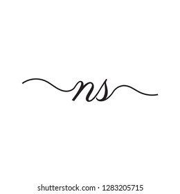 handwritten initials vector logo