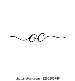 handwritten initials vector logo