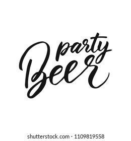 Handwritten inscription Beer party