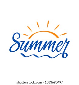  Handwritten Brush Lettering Composition Summer Good Stock Vector ...