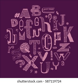 handwritten letter, alphabet