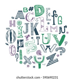 handwritten letter, alphabet