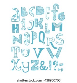 handwritten letter, alphabet, blue
