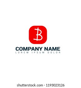 Handwritten letter B logo concept can be used for card, brochure