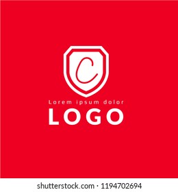 Handwritten letter C logo concept