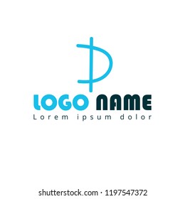 Handwritten letter D logo concept