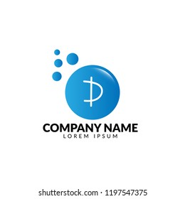 Handwritten letter D logo concept