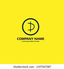 Handwritten letter D logo concept