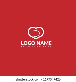 Handwritten letter D logo concept