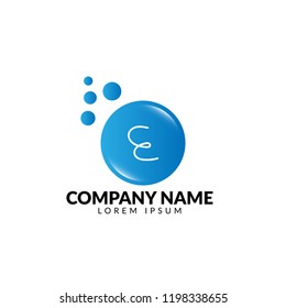 Handwritten letter E logo concept
