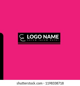 Handwritten letter E logo concept