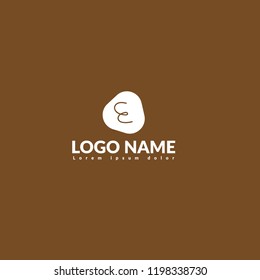 Handwritten letter E logo concept