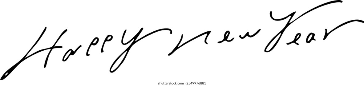 Handwritten Letter HAPPY NEW YEAR New Year's Card Materials