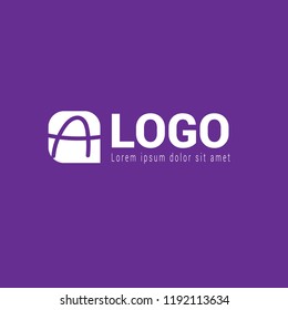 Handwritten letter A logo concept
