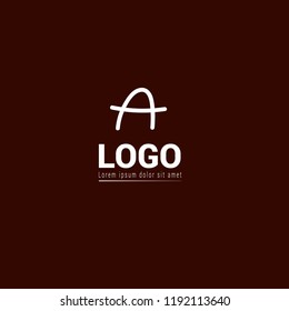 Handwritten letter A logo concept