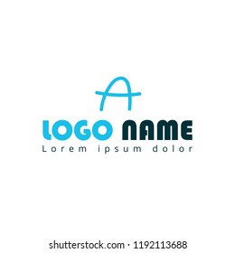 Handwritten letter A logo concept