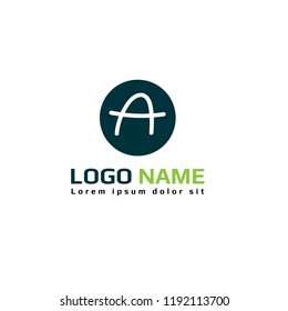 Handwritten letter A logo concept