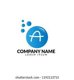 Handwritten letter A logo concept