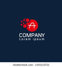 Handwritten letter A logo concept