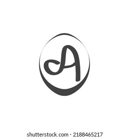 handwritten letter A logo design, minimalist handwritten logo Vector Editable