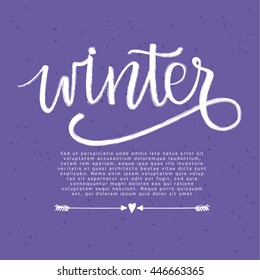 Handwritten Lettering : Calligraphy : Vector Illustration