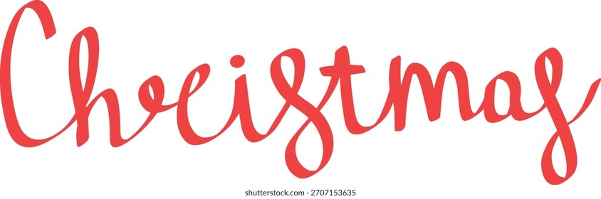 Letras escritas a mano con un tema de Navidades