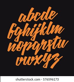 Handwritten lettering font. Vector alphabet.