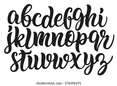 Handwritten lettering font. Vector alphabet.
