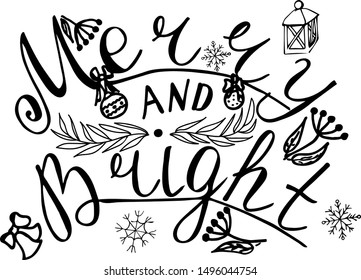Handwritten lettering, funny and bright, on a white isolated background. Congratulatory design. Vector illustration