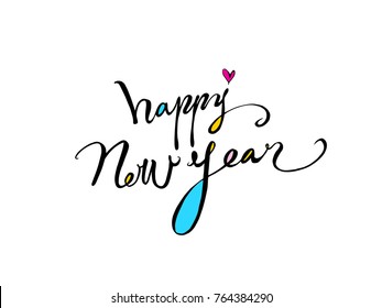 Handwritten Lettering Happy Holiday - vector