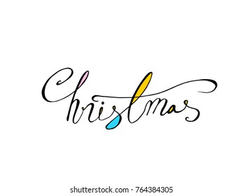 Handwritten Lettering Happy Holiday - vector