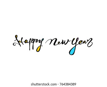 Handwritten Lettering Happy Holiday - vector