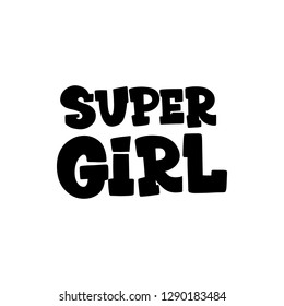 Handwritten lettering illustration. Women power and feminism theme