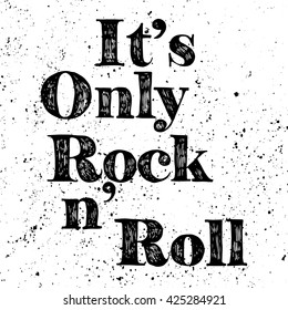 Rock N Roll Grunge Poster Handwritten Stock Vector (Royalty Free ...