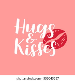 handwritten lettering quote about love to valentines day design or wedding invitation, home decor and other. calligraphy vector illustration. white and red brush ink on peachy pink isolated background
