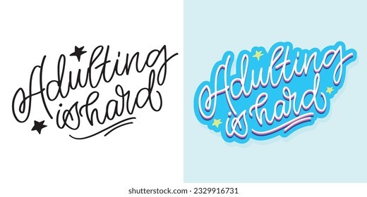 Handwritten lettering quotes, unique typography design element for greeting cards, decoration, prints and posters.