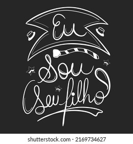 Handwritten lettering I am your son for father's day