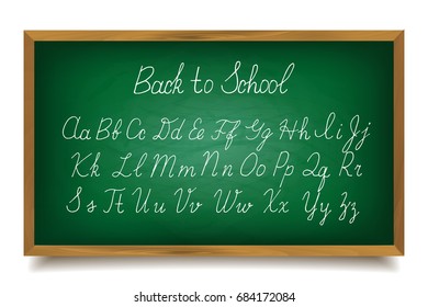 Handwritten letters of the alphabet