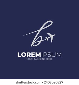 Handwritten Letters b Initials Airplane Logo Design Graphic Vector Illustration Inspiration
