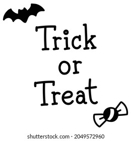 hand-written letters of trick or treat