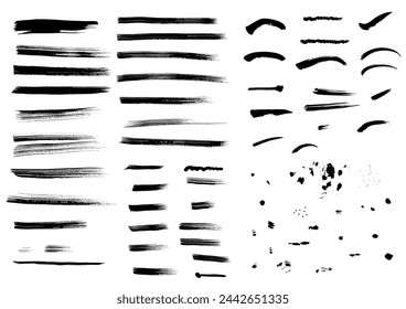 Handwritten line set, brush and ink