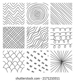 Handwritten Lines and strokes in different styles. Perfect for lettering and texture.