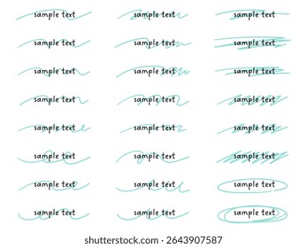 Handwritten lines vector illustration set. Hand drawn, ornamental, doodle, line art