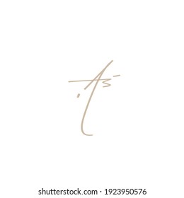 As handwritten logo for identity
