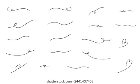 Handwritten loose line set Headline decoration